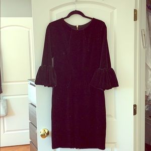 Black velvet dress